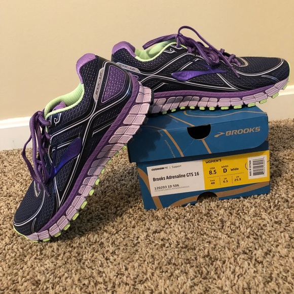 brooks adrenaline gts 16 mens purple